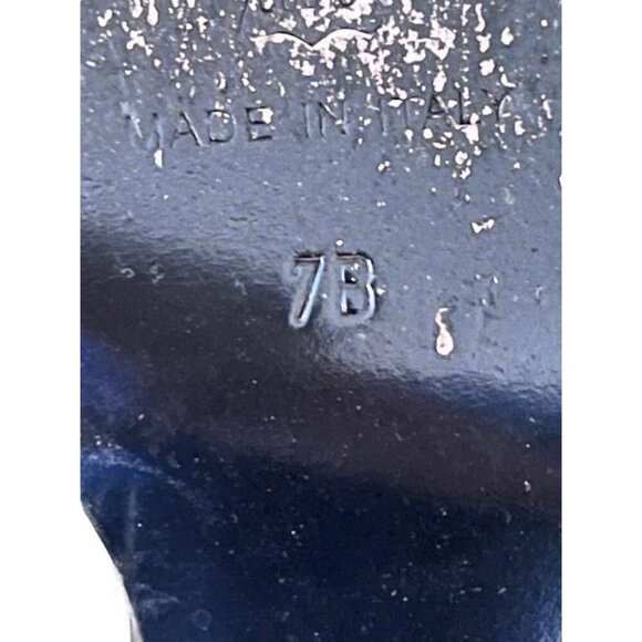 PREVATA  ITALIAN LEATHER RHINESTONE EMBELLISHED HEELED MULES  SIZE 7 - Picture 5 of 5